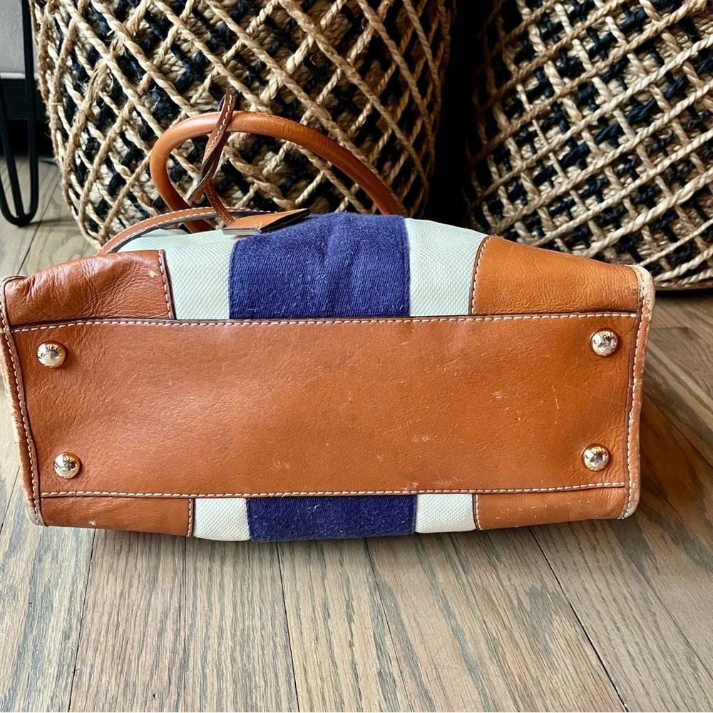 Michael Kors Cream and Navy Tote Bag